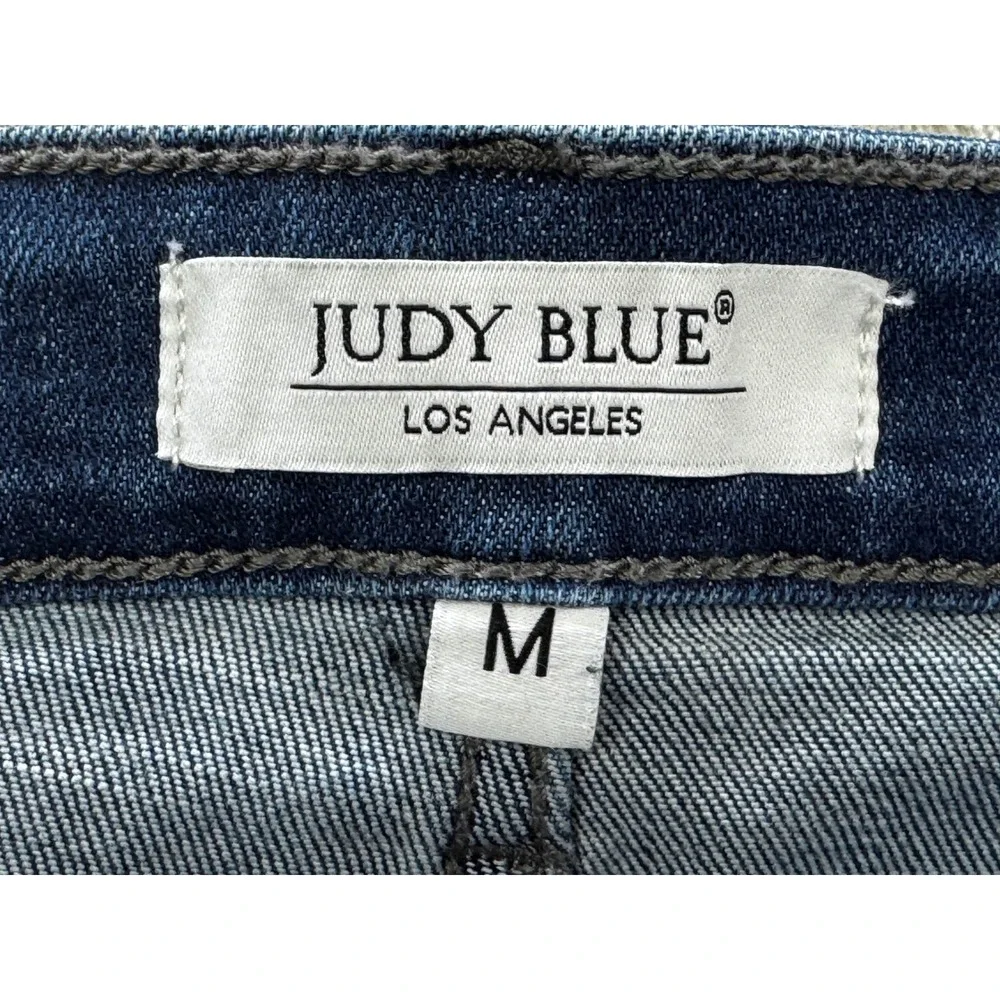 Judy Blue Womens JB15274MD-CO Raw Hem Flap Pocket Denim Shorts M Meas: 28x5.5‎